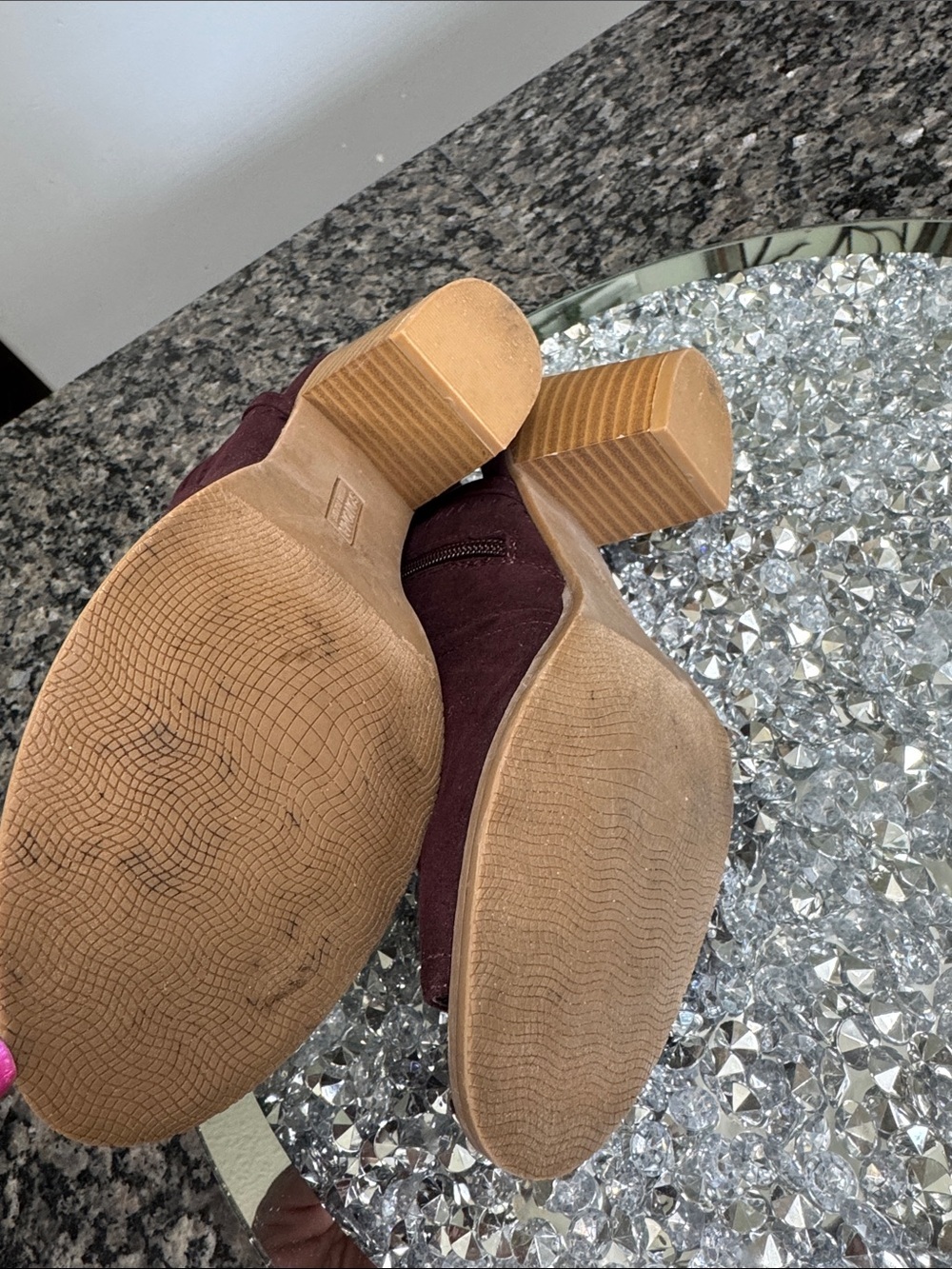 Sonoma Burgundy Open-Toe Block Heel Sandal EUC 6.5 - Picture 10 of 13